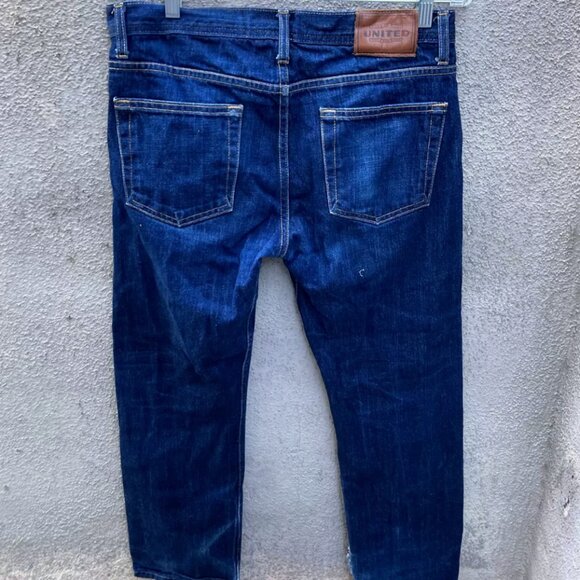 Dark Wash United Size 32 Denim Jeans - Picture 2 of 3